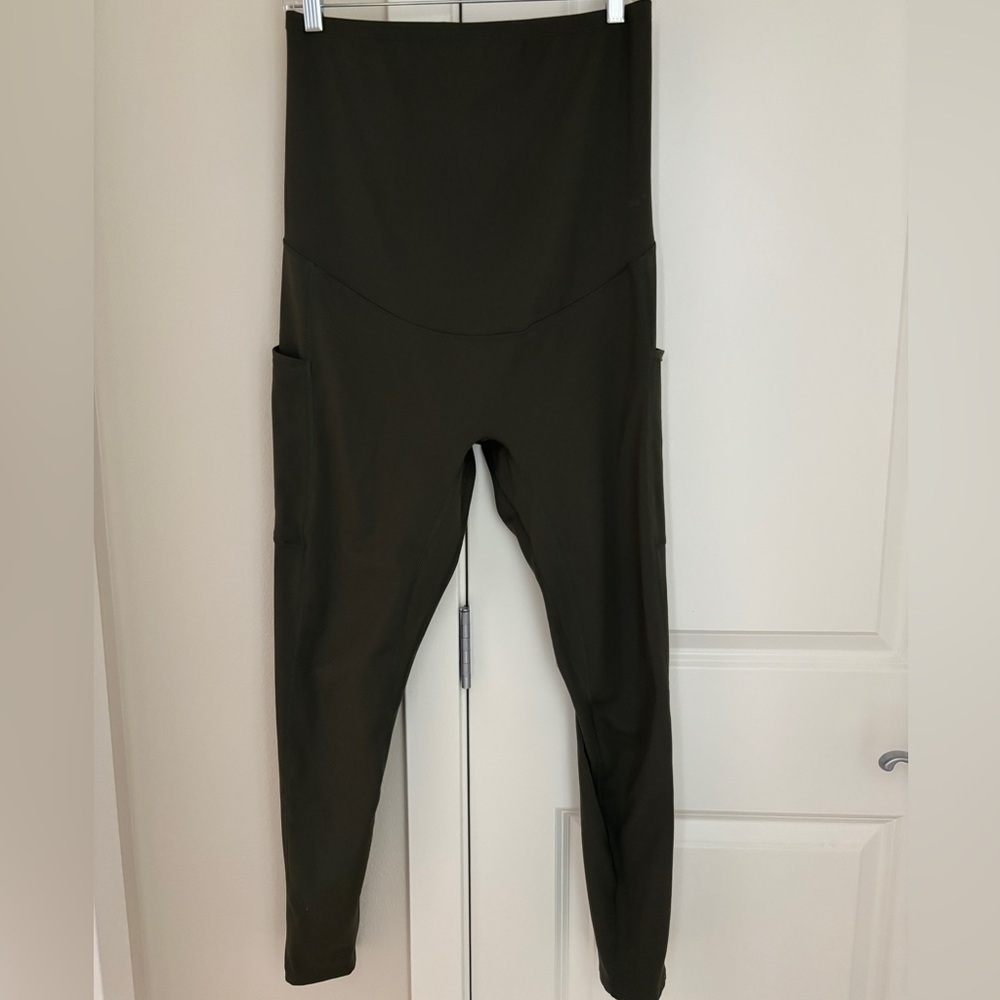 Poshdivah Yoga Pants Leggings, XL Maternity Over The Belly Pants, 27" Inseam - Picture 2 of 7
